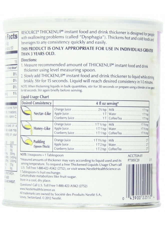ReSource - Resource Thickenup, Instant Food And Drink Thickener, 8-Ounce Canisters (Pack Of 12) - Image 1