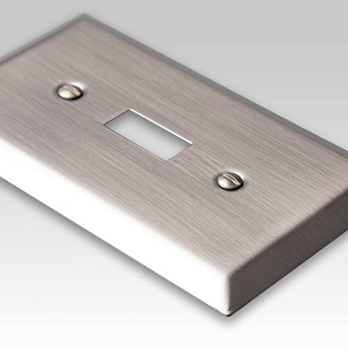 Amerelle Century Double Toggle/Single Duplex Steel Wallplate in Brushed Nickel - Image 2