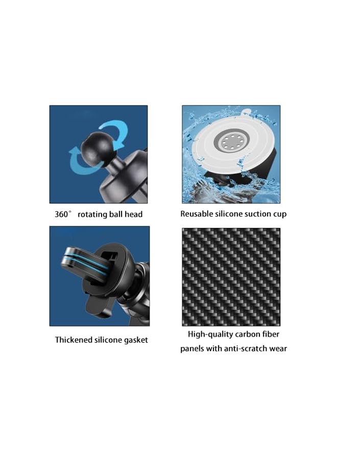 S-TOP Universal Car Phone Holder for Dashboard, Windshield & Air Vent Clip. Heavy Duty Suction Cup with Strong Grip. Stable Hands-Free GPS Cradle for Smooth Driving. - Image 3