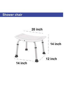 STARMED StarMed Shower Chair, Adjustable Height, Aluminium Frame, Seat Handles, Strong Base, Bath Support, shower seat  - Image 3