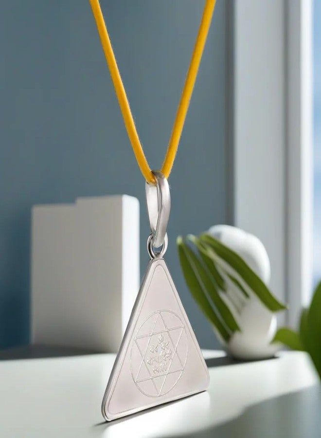 Trishakti Saraswati Yantra silverr Locket | Saraswati Yantra Locket Pendent|, Silverr 7 gm, Triangle shape - Image 5