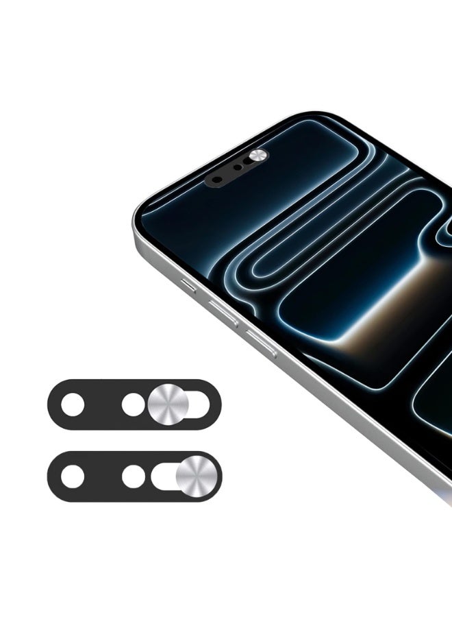 fantasize غطاء الكاميرا الأمامية متوافق مع iPhone 17 Pro Max/Pro/Air/17 Series، لا يؤثر على Face ID، لاصق قوي - فضي - نسخة محدثة - Image 1