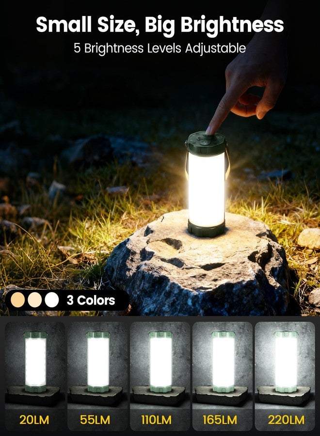 Glocusent LED Camping Lantern for Emergency, 160-LED Lantern with 1200LM, 3 Colors x 5 Brightness with SOS, IP68 Waterproof, 5000mAh Rechargeable, Essential for Power Outage, Hurricane, Storm, Hiking - Image 3