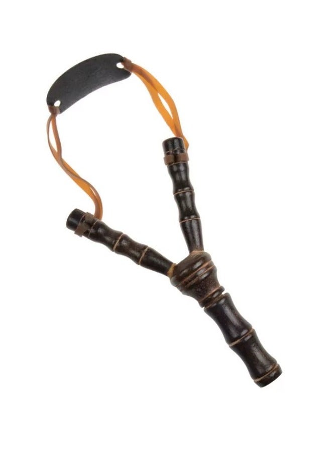 Wooden Slingshot Catapult Hand Made Classic Bamboo Style Traditional Toy For Kids 20x10cm - Image 3