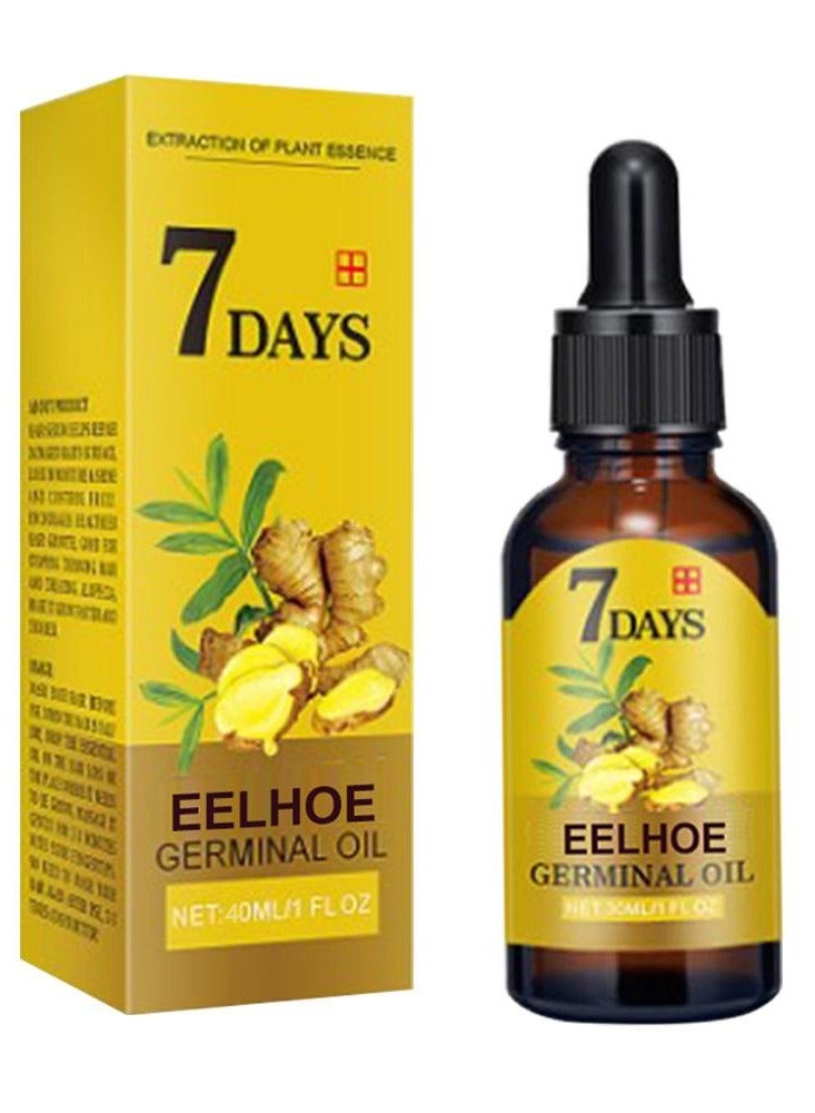 EELHOE Fast Hair Growth Serum Ginger Natural Anti Hair Loss Regrowth Essential Oil For Men Baldhead Repair Women Damaged Hair Root Care - Image 1