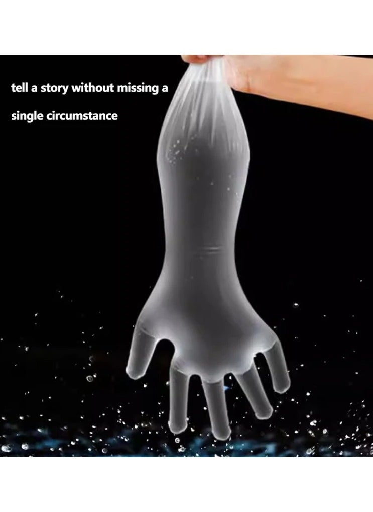 Generic 60pcs Disposable Long Arm Gloves with Elastic Cuff 23.2inch Farm Gloves for DIY Cooking  Household Cleaning Gloves Thick Kitchen Dishwashing Gloves Food Handling Gloves Vegetable Washing Gloves  - Image 5