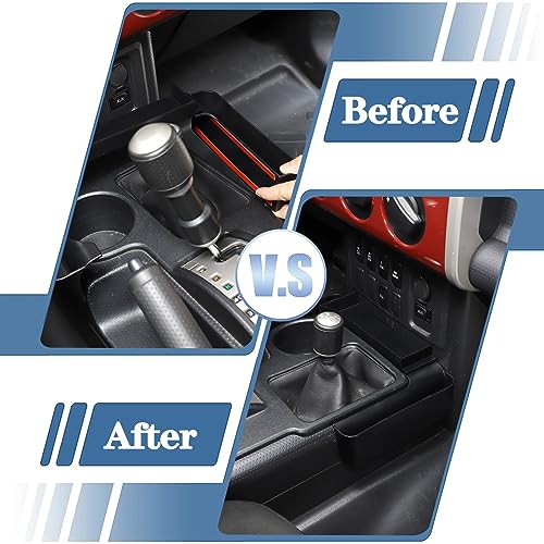 HAPPYHORSE Center Console Shifter Storage Box Compatible with FJ Cruiser 2007-2021, Organizer Gear Side Storage Tray for FJ Accessories, Interior Accessories - Image 5