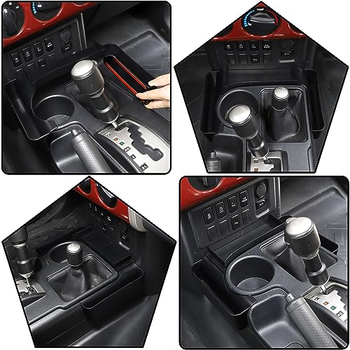 HAPPYHORSE Center Console Shifter Storage Box Compatible with FJ Cruiser 2007-2021, Organizer Gear Side Storage Tray for FJ Accessories, Interior Accessories - Image 4