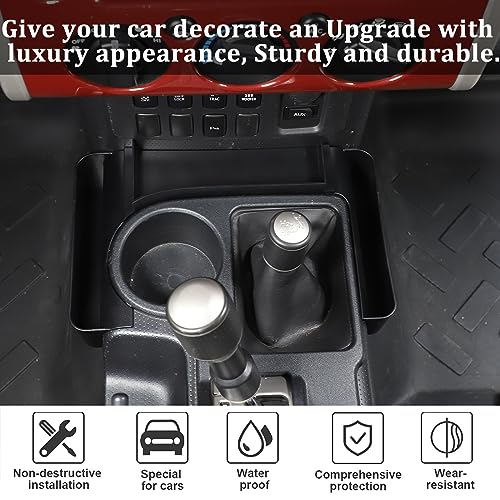 HAPPYHORSE Center Console Shifter Storage Box Compatible with FJ Cruiser 2007-2021, Organizer Gear Side Storage Tray for FJ Accessories, Interior Accessories - Image 3