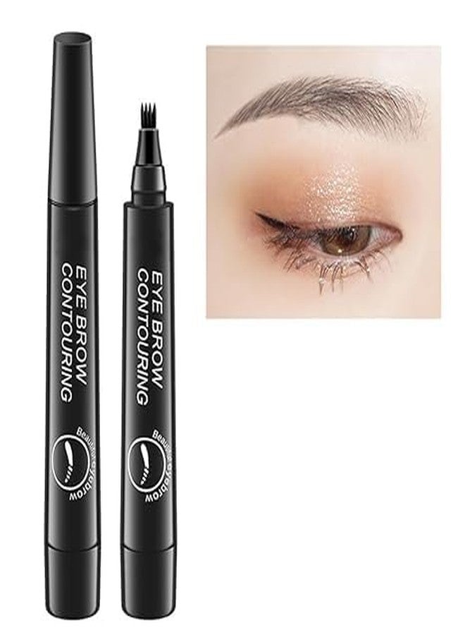 SKYUNION Eyebrow Pencil with a Micro-Fork Tip Applicator Long Lasting Waterproof and Smudge-proof Natural Looking Brows Effortlessly and Stays on All Day(Black) Natural Look - Image 1