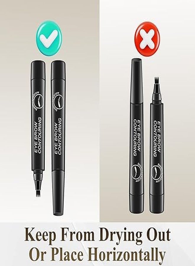 SKYUNION Eyebrow Pencil with a Micro-Fork Tip Applicator Long Lasting Waterproof and Smudge-proof Natural Looking Brows Effortlessly and Stays on All Day(Black) Natural Look - Image 3