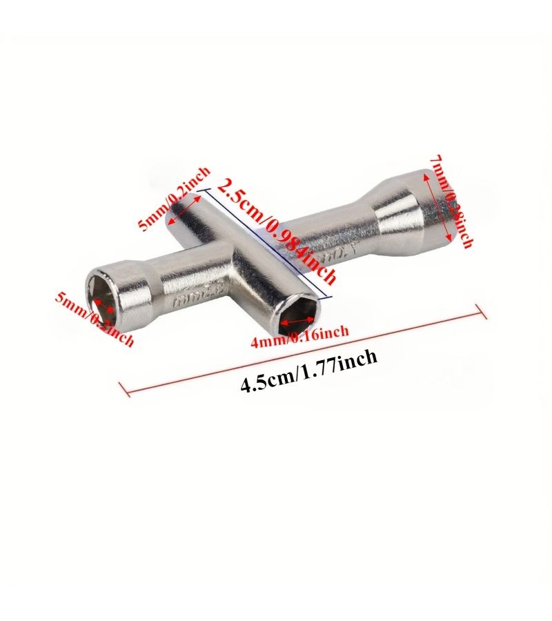 مفك براغي سداسي فضي 4 في 1 لجوز الصواميل لطقم أدوات فوهة طابعة E3D V6 MK8 ثلاثية الأبعاد - Image 3