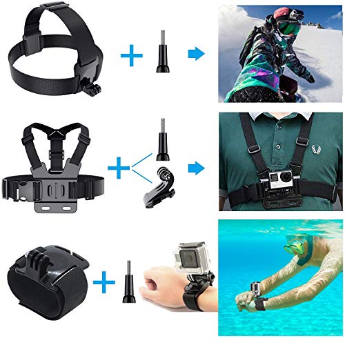 ADOFYS Action Camera Accessories Kit 49-in-1 | Universal Bundle for GoPro Hero 13/12/11/10/9/8/7/6/5, SJCAM, Insta 360, DJI & Xiaomi Yi | Mounts, Straps, Case & Camera Accessories for Photography - Image 3