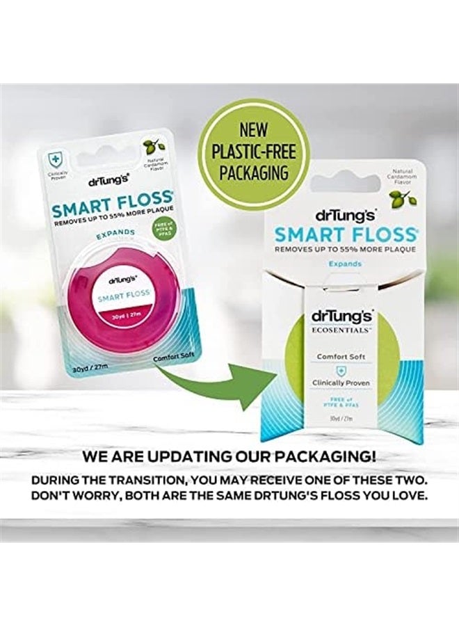 drTung's DrTung's Smart Floss, 30 yds, Dental Floss - Natural Cardamom Flavor Colors May Vary (3 Pack)  - Image 2