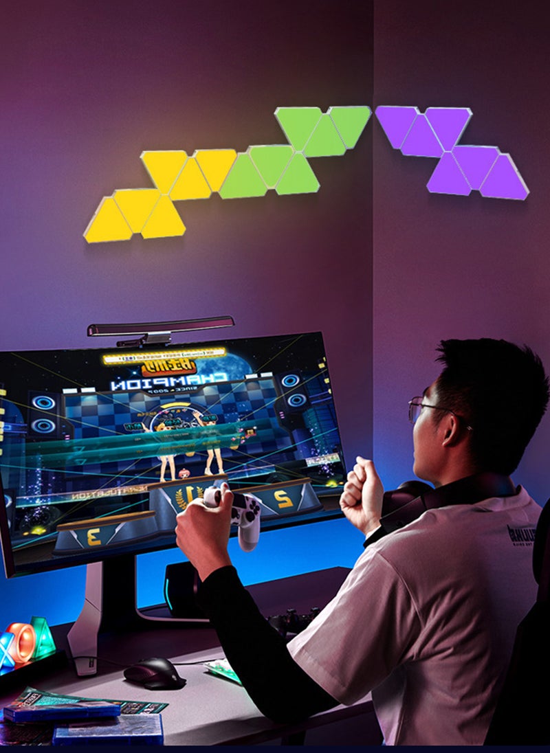 Sharpdo E-Sports Smart Home TV Background RGB Triangle Splicing Light Ambient Light, Set of 6 Pieces - Image 3