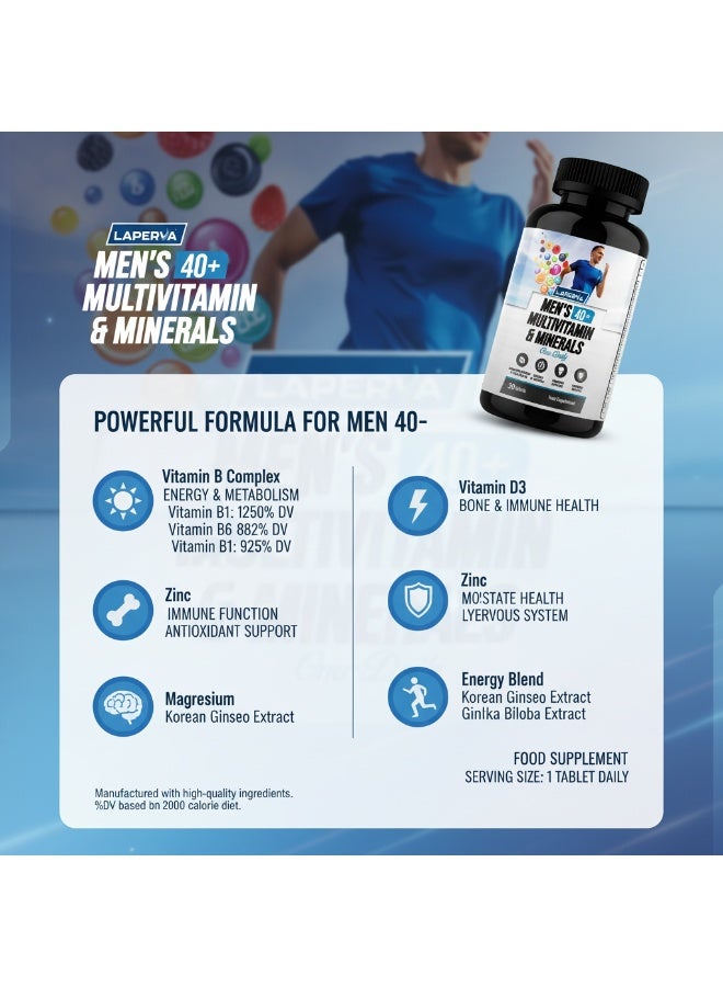 Laperva Men’s 40+ Multivitamin & Minerals, 30 Capsules - Image 2