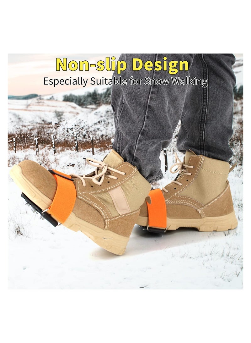 Excefore Shoes Grips, Anti Slip Winter Ice Grippers with Tungsten Nails, Silicone Non-Slip Shoe Covers, Walk Cleats Traction for Snow Ice Walking, Fishing, Winter Working, Outdoor Playing - Image 5