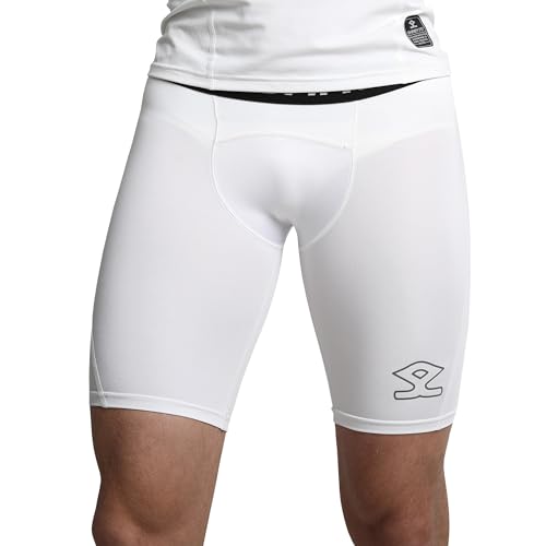 Shrey Apparels Compression Short Tights (XL, White) - Image 1