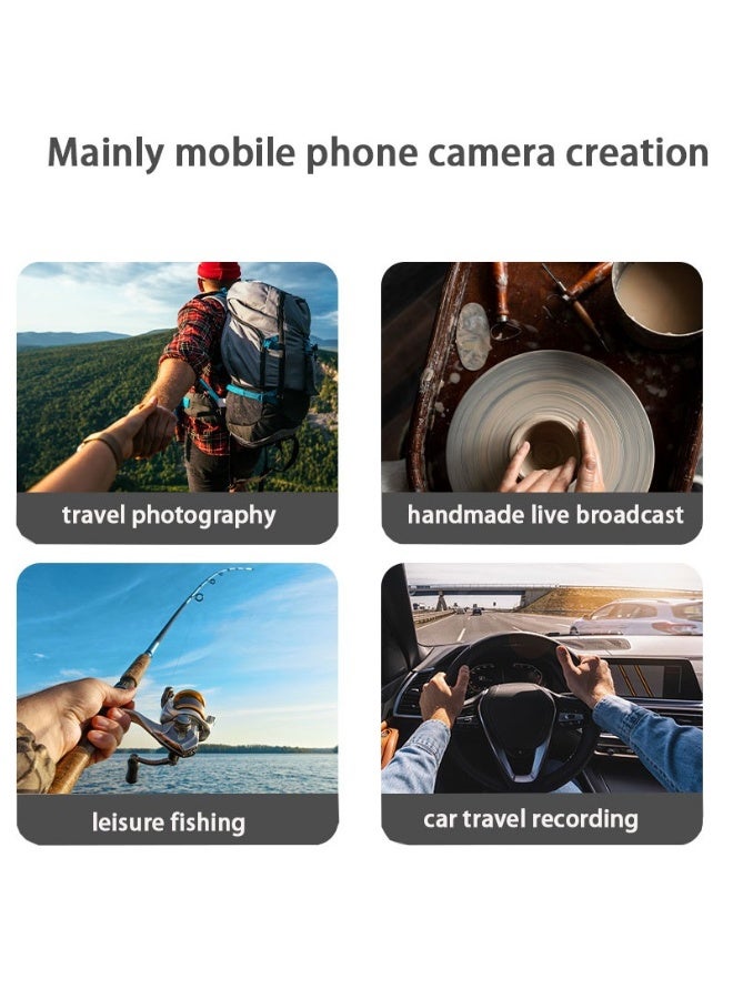 MAX version Magnetic Neck Mount for Phones, Upgraded Cell Phone Holder Stand POV/Vlog Selfie Hand Free Necklace Phone Strap Video Recording for iPhone 15 14 13 12 Series and Android Phones(black)  - Image 2