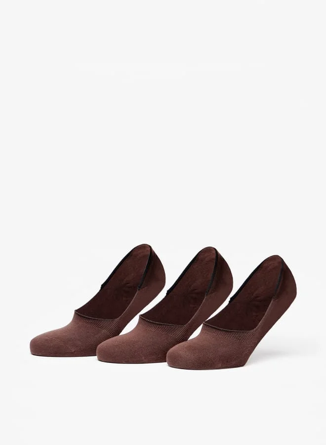 دوتشيني Men's Solid No Show Socks - Set of 3