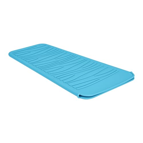 EIOKIT Silicone Heat Resistant Travel Mat Pouch for Hair Straighteners, Curling Irons, Wands, and Hot Styling Tools (Sky Blue) 1 Pack - Image 1