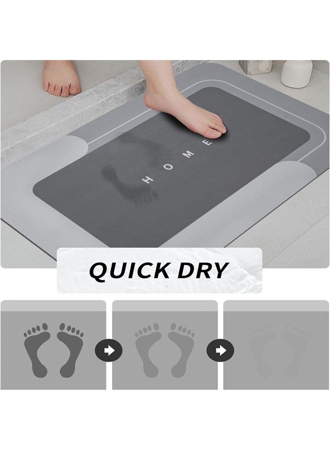 Bath Mat Set, Memory Foam Non-Slip Bath Rugs 3 Pieces, Washable Bathroom Mats, Absorbent Shaggy Rugs Super Soft U-Shaped Toilet Rug,Bahroom Carpets for Bathroom,Tub,Shower, Grey - Image 5