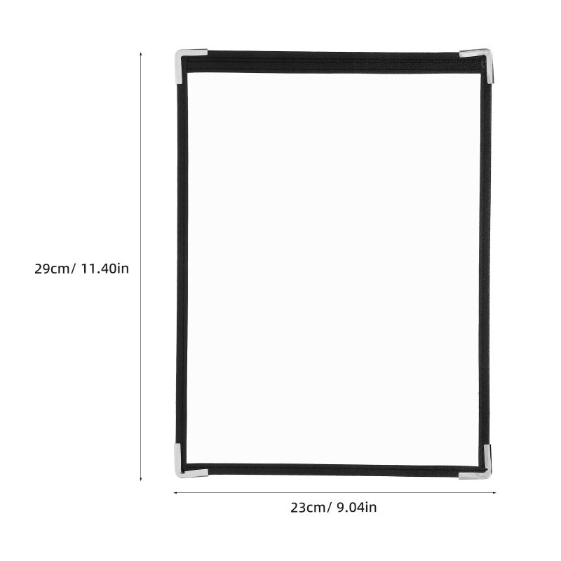 PVC Menu Cover Binder 2 Sides 21.6x28cm Sleeves for Restaurant Cafe Bar Drink Menu Organization - Image 3