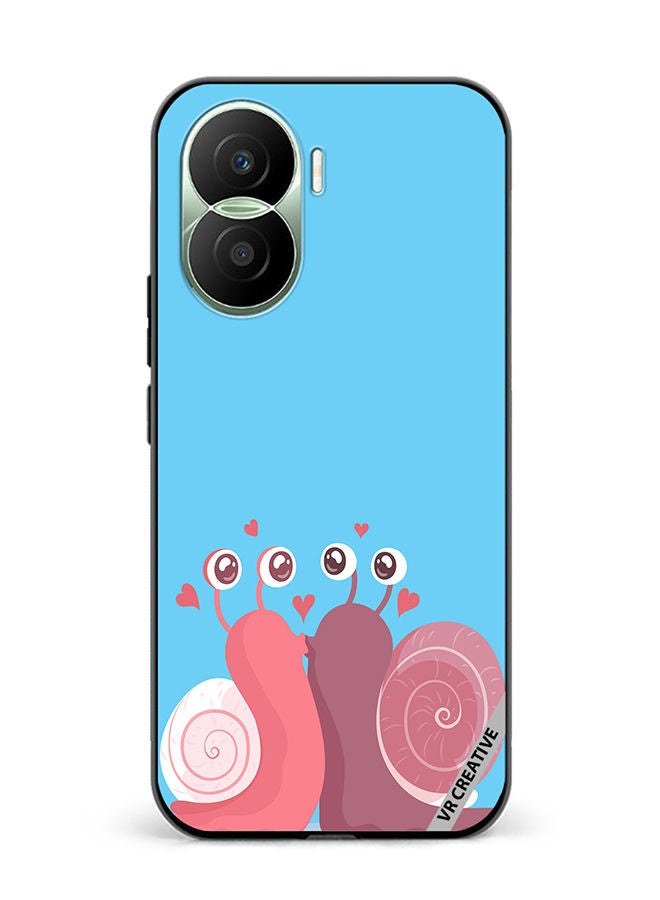 VR CREATIVE Protective Case Cover For Honor Play7T Pro Love Snail Design Multicolour - Image 1