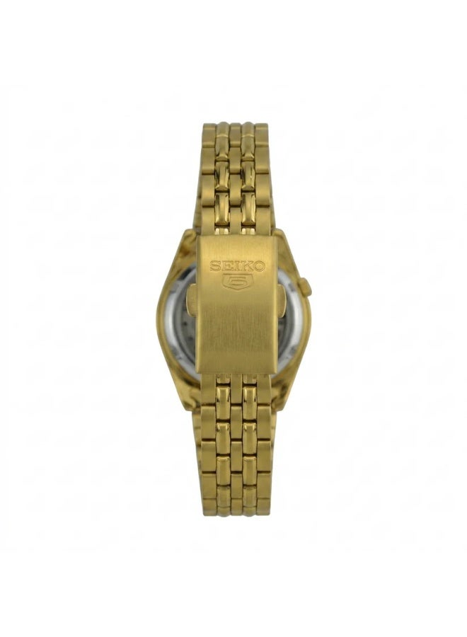 Seiko 5 سايكو SYMK38K1 ساعة أوتوماتيكية للنساء بقرص أسود وسوار من الفولاذ المقاوم للصدأ - Image 2