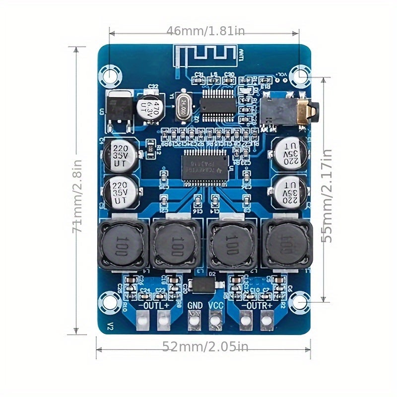 XH-M314 Ultra Clear Digital Power Amplifier Board TPA3118 2X45W Bluetooth Car Home Theater Stereo