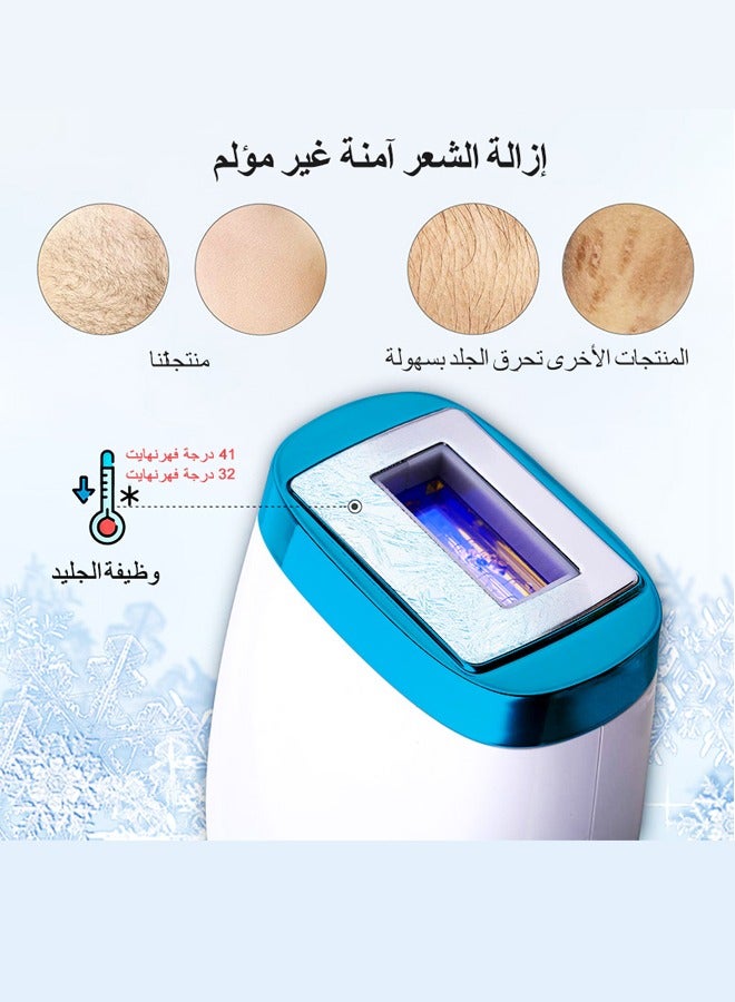 ملاي جهاز إزالة الشعر T4 بدون ألم IPL، إزالة الشعر بالليزر مع نظام التبريد، جهاز إزالة الشعر الدائم 500000 ومضة للنساء والرجال (مع إزالة الرؤوس السوداء) - Image 4