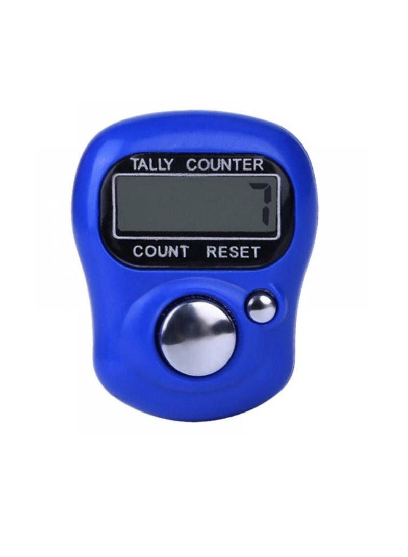 Digital Tasbeeh Tally Counter Mini Digital Finger Counter Clicker Counter Electronic Hand Tasbih Counter Dark Blue - Image 1