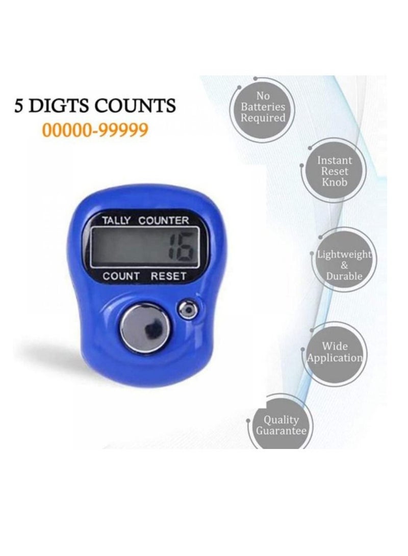 Digital Tasbeeh Tally Counter Mini Digital Finger Counter Clicker Counter Electronic Hand Tasbih Counter Dark Blue - Image 3