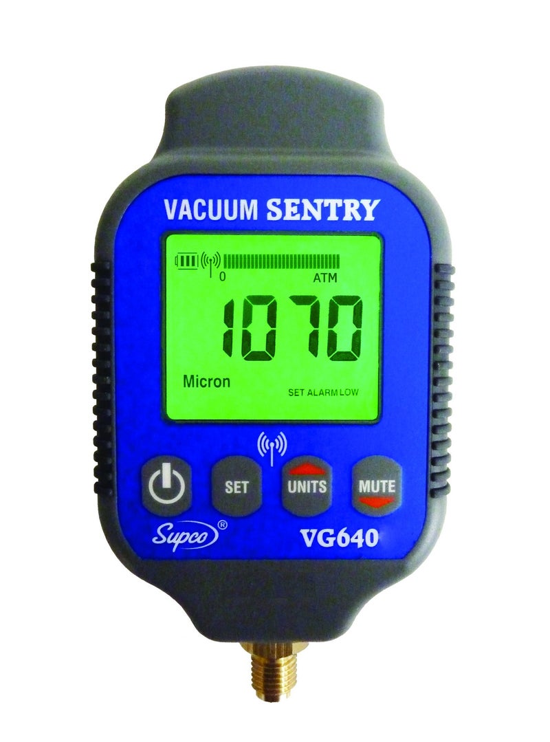 Supco VG640 Vacuum Sentry With Local Alarm, LCD Display, 0-19000 microns Range, 10% Accuracy, 1/4" Male Flare Fitting Connection - Image 4