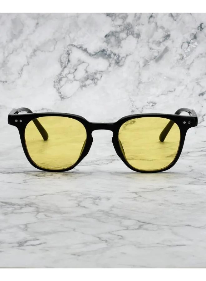  اكسبليست باوتس نظارات شمسية أنيقة من روجر للجنسين باللونين الأسود والأصفر
