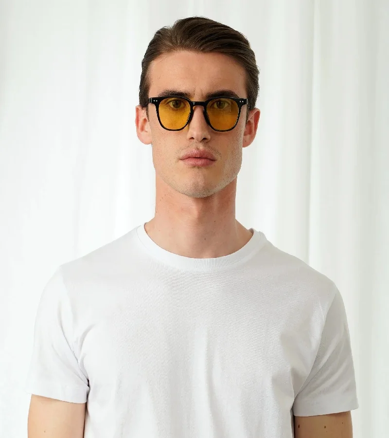 Explicit Poets Explicit Poets Unisex ROGER Black - Yellow Stylish Sunglasses, 7EP4