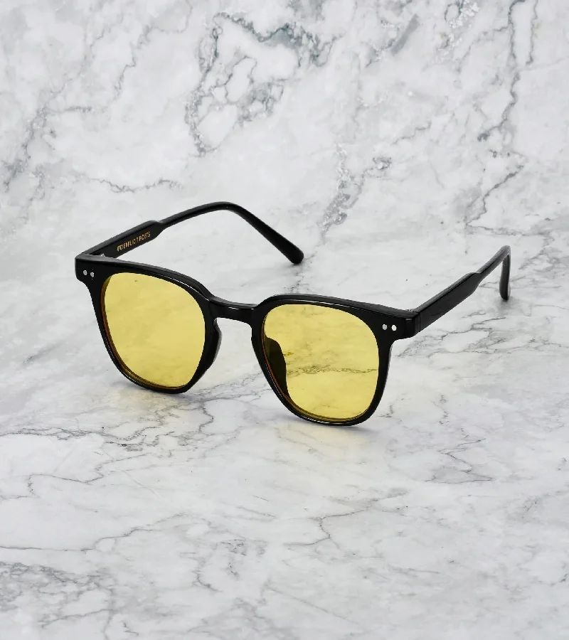 Explicit Poets Explicit Poets Unisex ROGER Black - Yellow Stylish Sunglasses, 7EP4