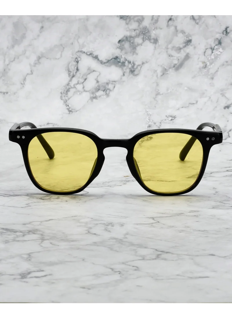 Explicit Poets Explicit Poets Unisex ROGER Black - Yellow Stylish Sunglasses, 7EP4