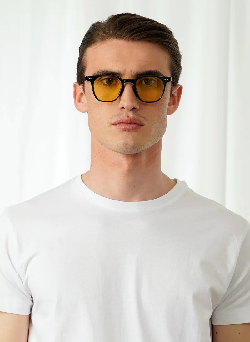 Explicit Poets Explicit Poets Unisex ROGER Black - Yellow Stylish Sunglasses, 7EP4