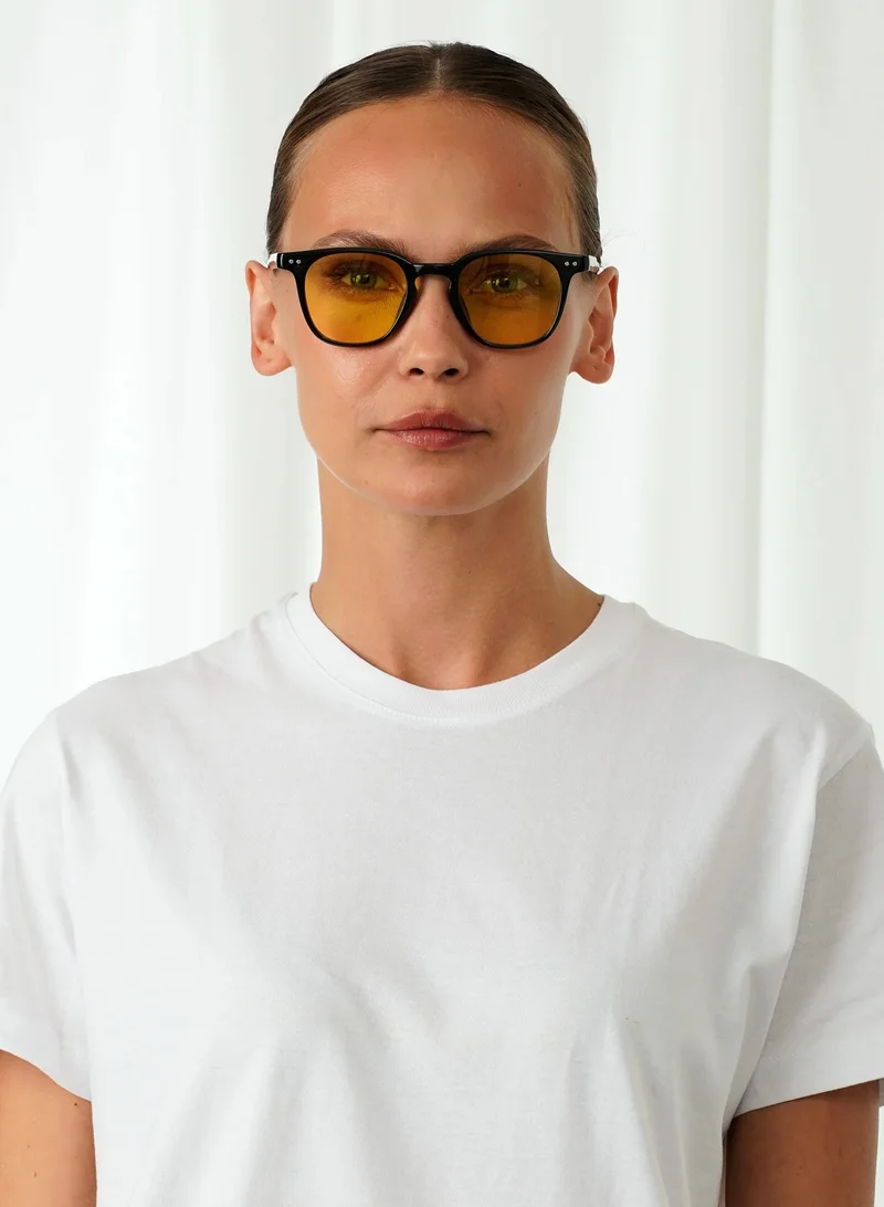 Explicit Poets Explicit Poets Unisex ROGER Black - Yellow Stylish Sunglasses, 7EP4