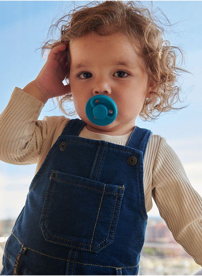 Mininor Round Pacifier Silicone 0M Blue Whale  - Image 3