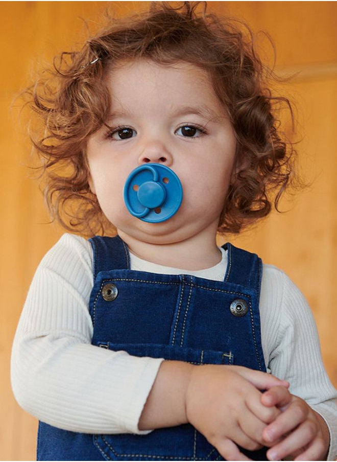 Mininor Round Pacifier Silicone 0M Blue Whale  - Image 5