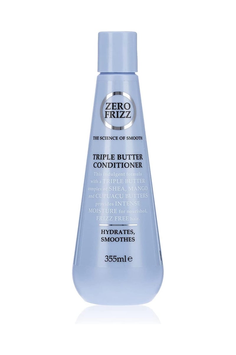 Zero Frizz Triple Butter Conditioner Hydrates Smoothes 355ml - Image 1
