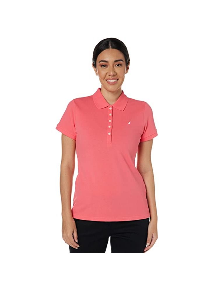 نوتيكا قميص بولو نسائي من Nautica من القطن بأكمام قصيرة - XL  - Image 1