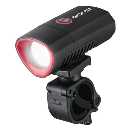 Sigma Buster 300 Front Light for Night Rides, Races, 300 Lumen, 70 m Beam Range, Four Light Modes, Flexible Mounting, 360° Adjustable Bracket, IPX4 Splash Rating, Integrated Micro USB Charging - Image 1