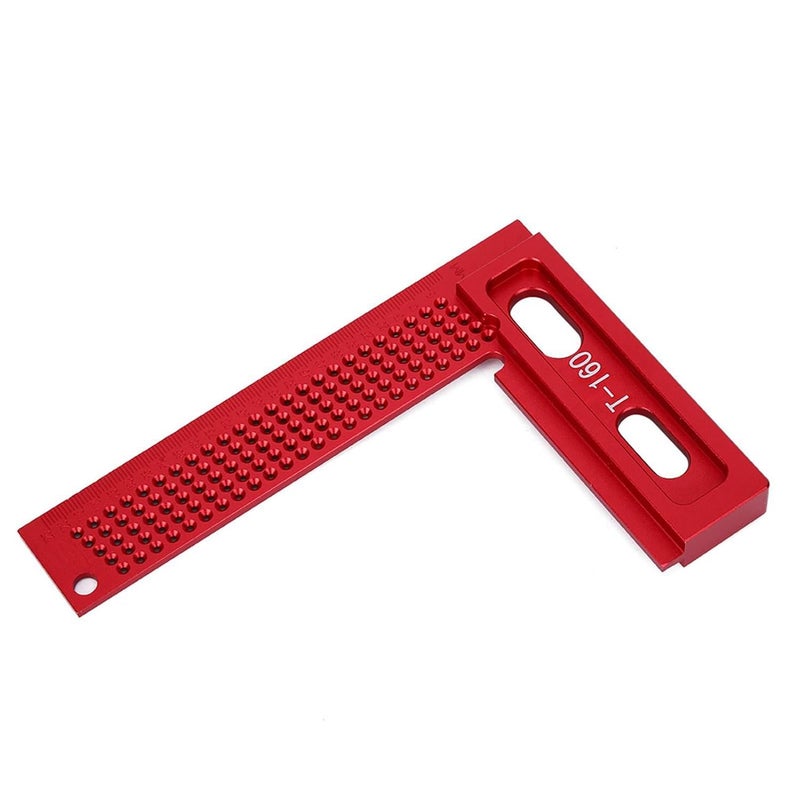 Marking Ruler for Woodworking, Carpenter Tool with T - Shaped Design, Wear - Rust - Proof Aluminum Alloy Woodworking Accessory for Accurate Hole Layout and - Image 4