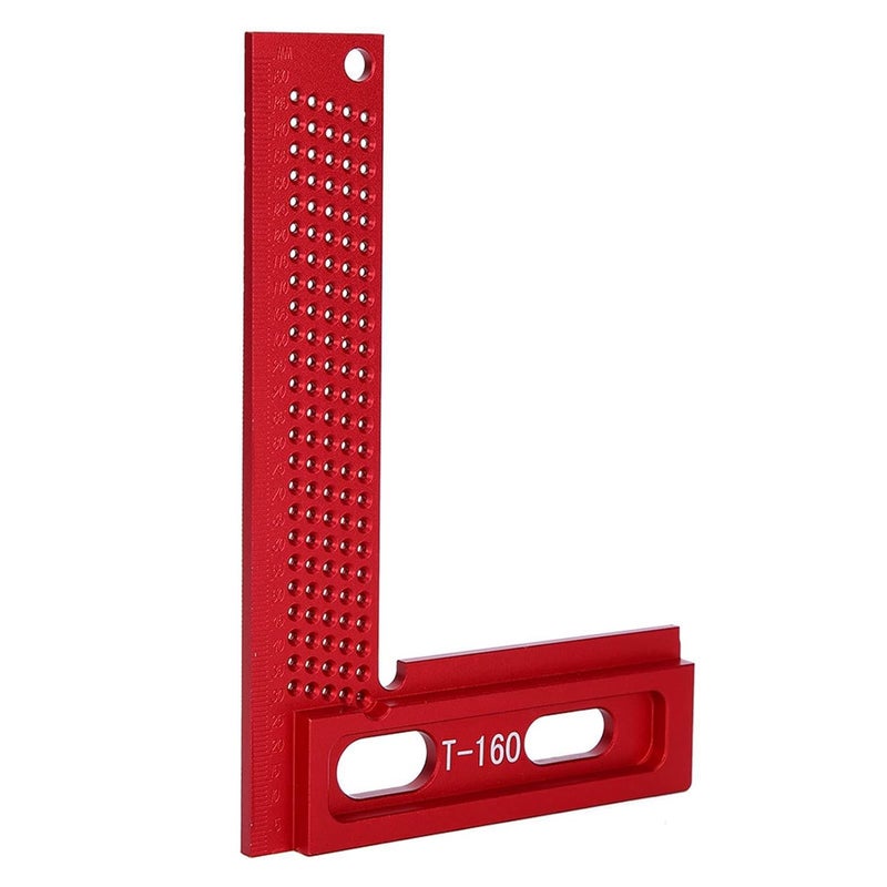 Marking Ruler for Woodworking, Carpenter Tool with T - Shaped Design, Wear - Rust - Proof Aluminum Alloy Woodworking Accessory for Accurate Hole Layout and - Image 2