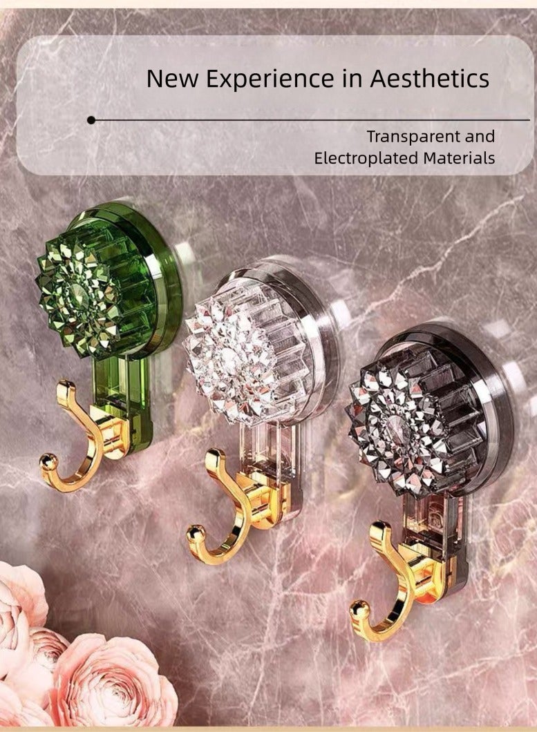 شنقا كوب الشفط السنانير للمطبخ والحمام وجدران الاستحمام والنوافذ والأبواب الزجاجية ، وسنانير كوب الشفط المعلقة ، لا غراء ، لا علامات ، لا أضرار للجدران سنانير شفط التفكيك السريع (3 قطع) - Image 3