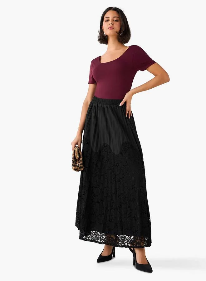 تواكستريمز 2Xtremz Maxi Lace Skirt with Elasticated Waist
