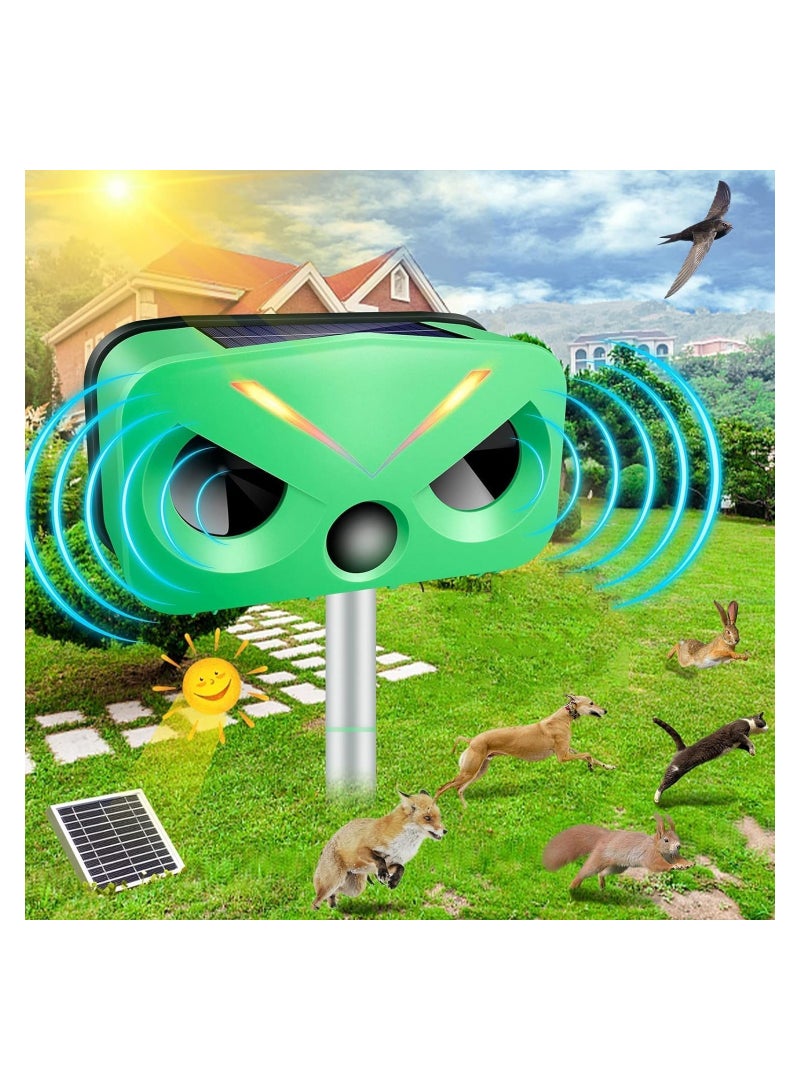 Solar Ultrasonic Animal Repeller with Motion Sensor, Waterproof Pest Control Device for Garden, Effective Against Birds, Squirrels, Raccoons, and Cats - Image 1